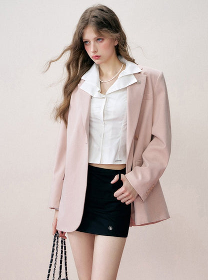 Sweet Pink Over French Jacket