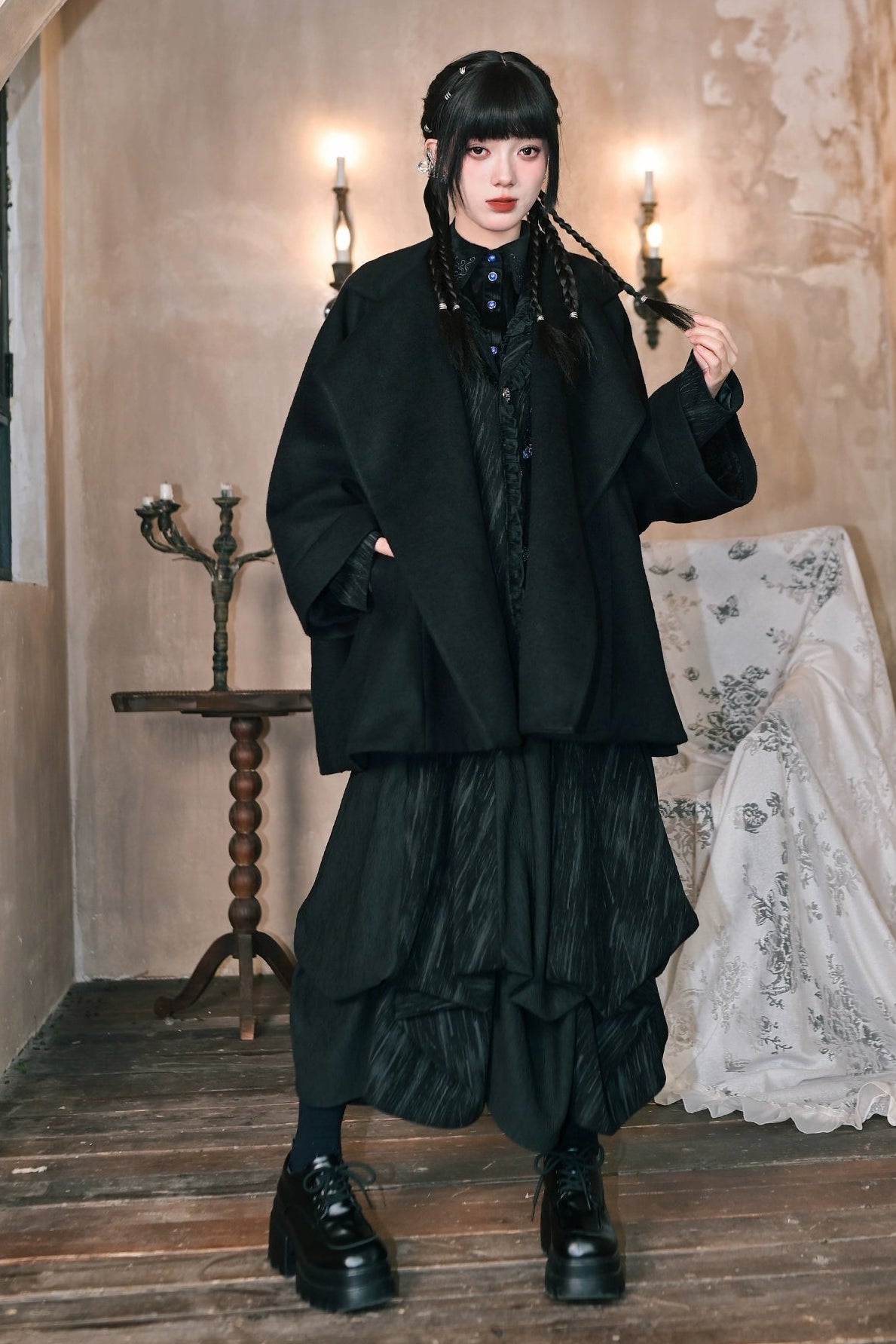 フローティングフィンドリームウールコート