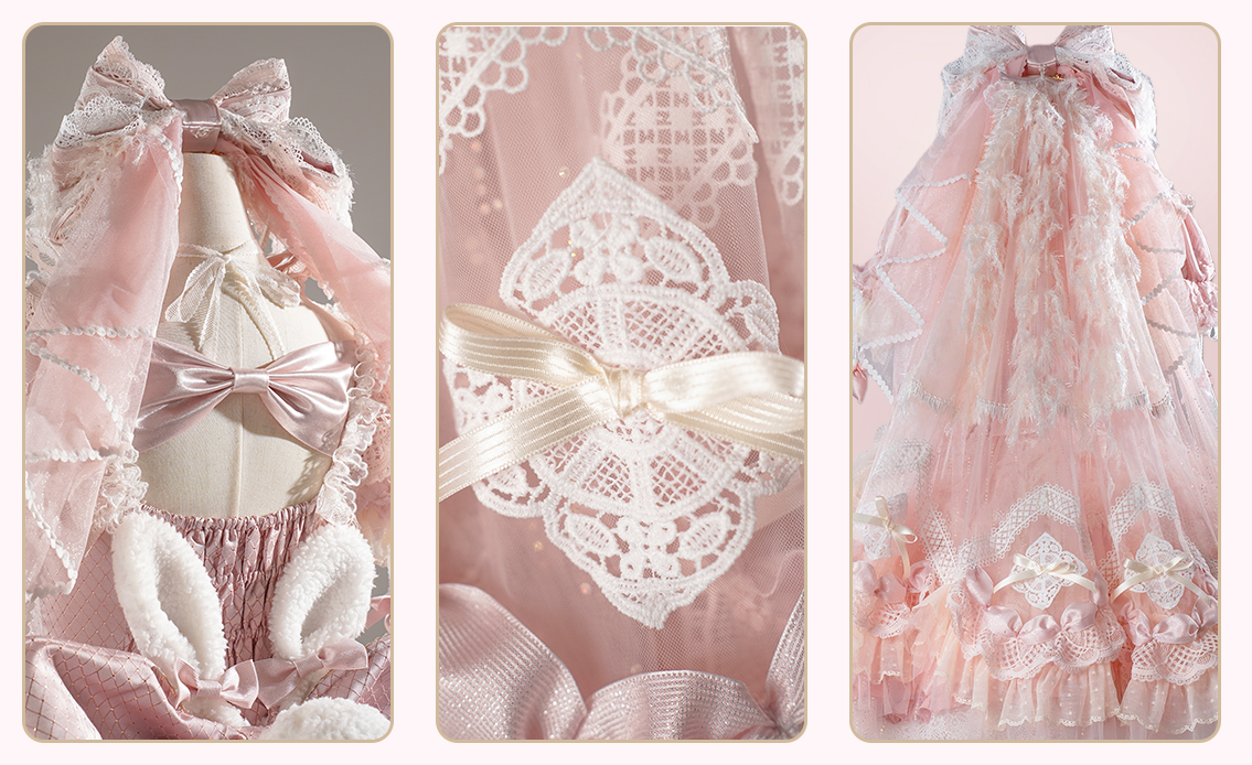 【2月26日予約締切】ラビングスノーピンクロリータロマンティックドレス＋フルセットA/B