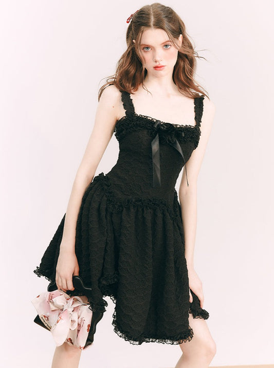 Little Black Wild Rose Dress