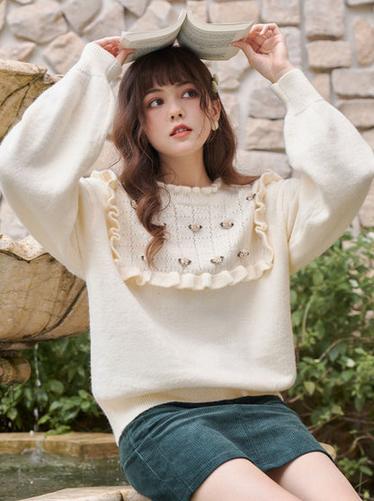 Retro Flower Milky Knit