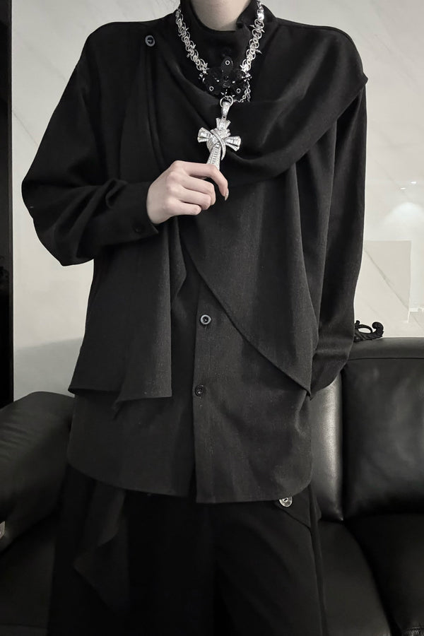 クラシックゴシックハイネックトップス