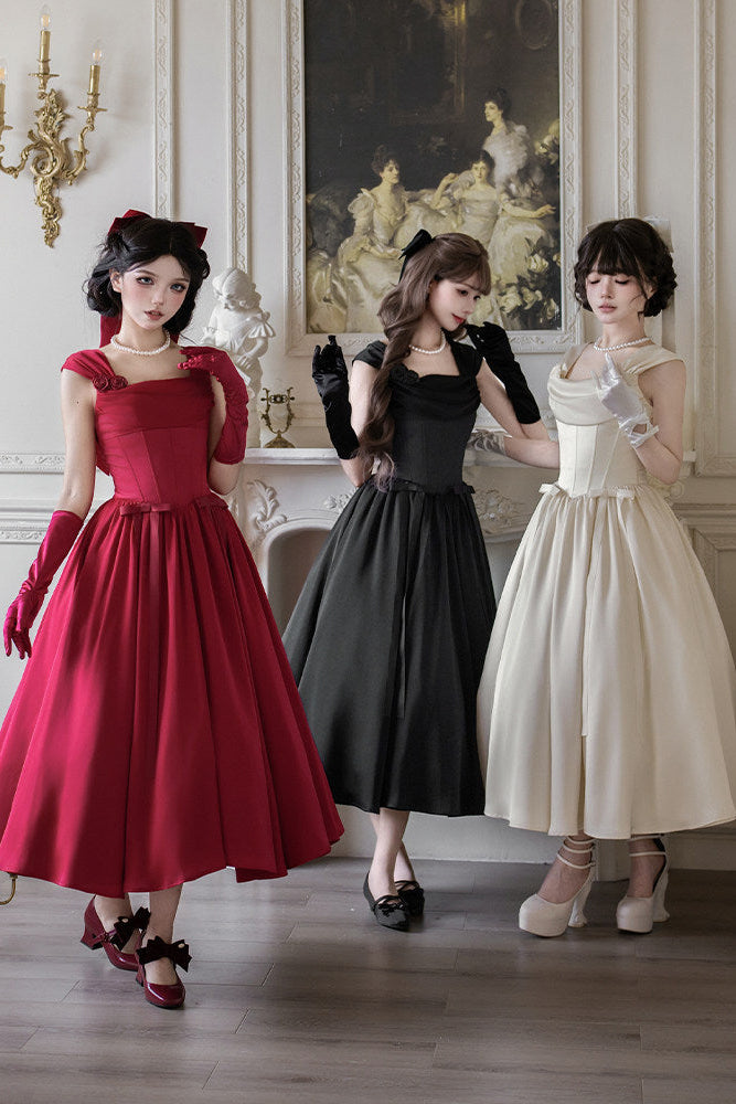 Retro Classic Waisted Dress + Accessories