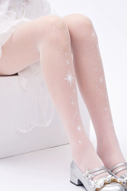 シアーロリータキライラストタイツ