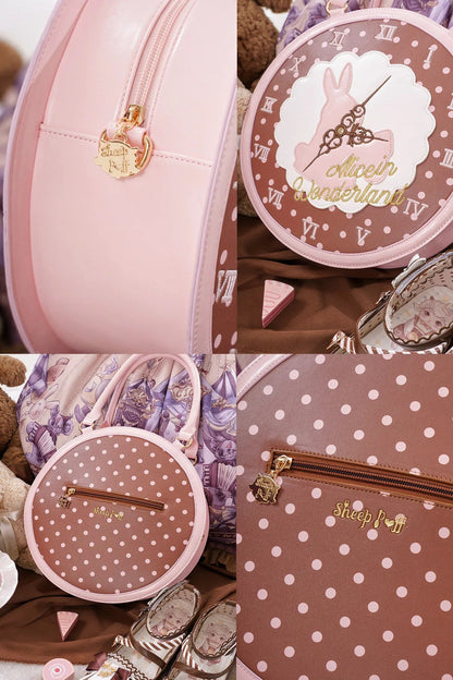 [Date limite de précommande : 16 juillet] Sac à main horloge lapin fantasy Alice (avec bandoulière)