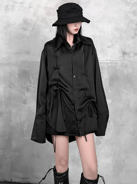 cool mode satin drost loose shirt