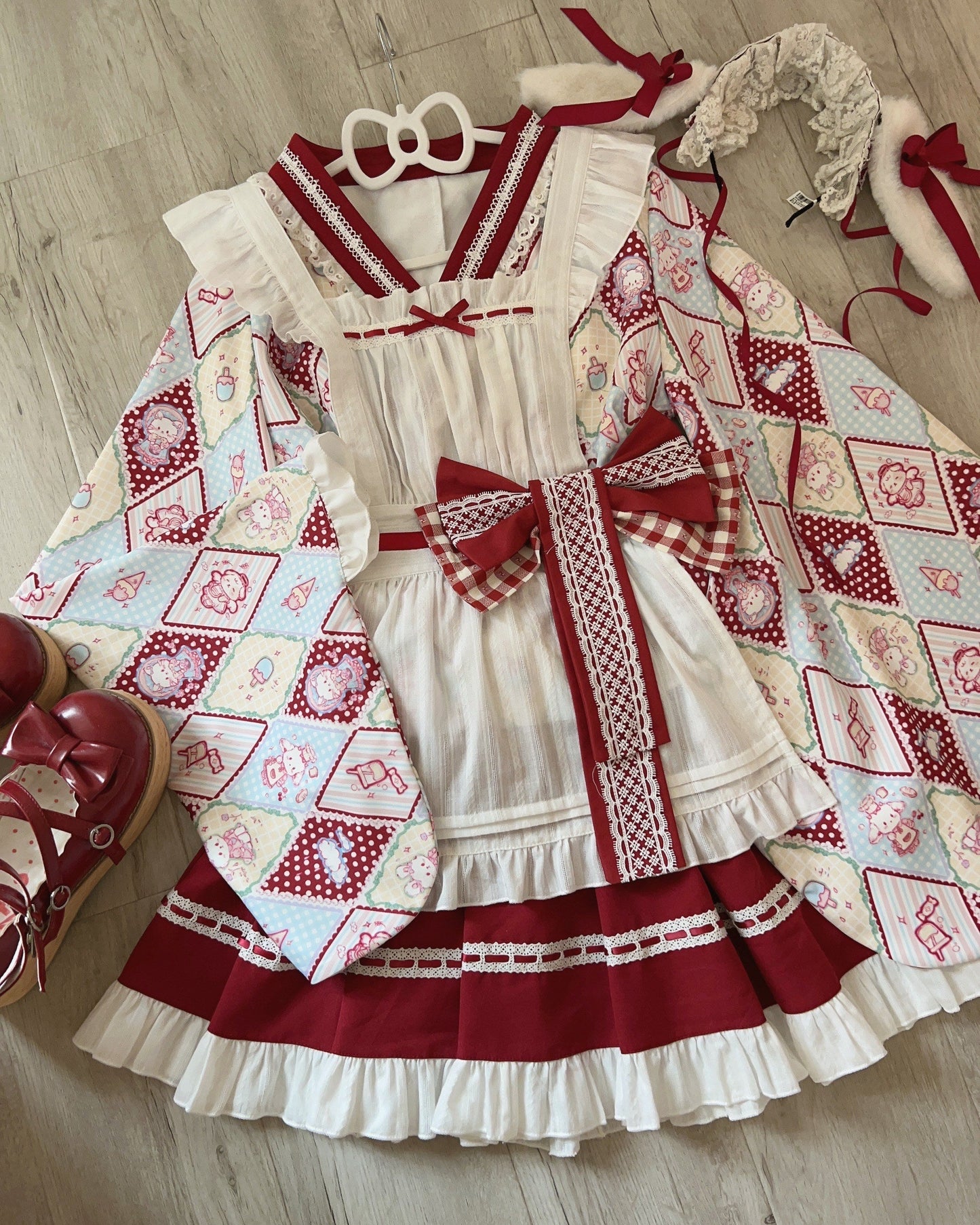 Retro Maid Cafe Japanese Lolita Set