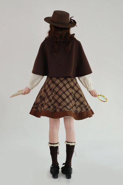 [Reservation Deadline February 3rd] Vintage Detective Series Lapel Cape + Suspender Dress + Ribbon Brooch