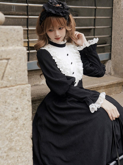 Volume Gothic Maid Lolita Dress + Ribbon