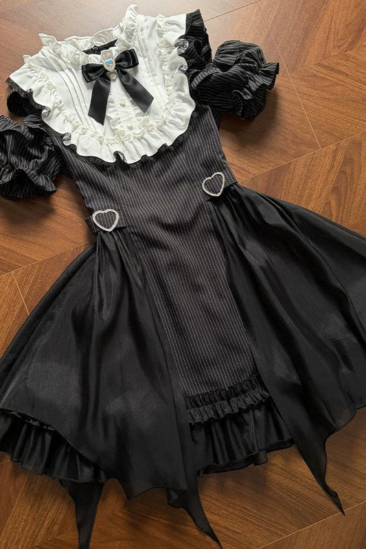Dark Moon Dark Kawaii Off-Shoulder Dress