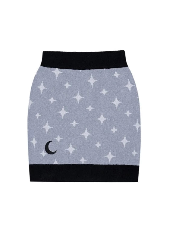 Star Moon Cardigan + Star Knit Skirt