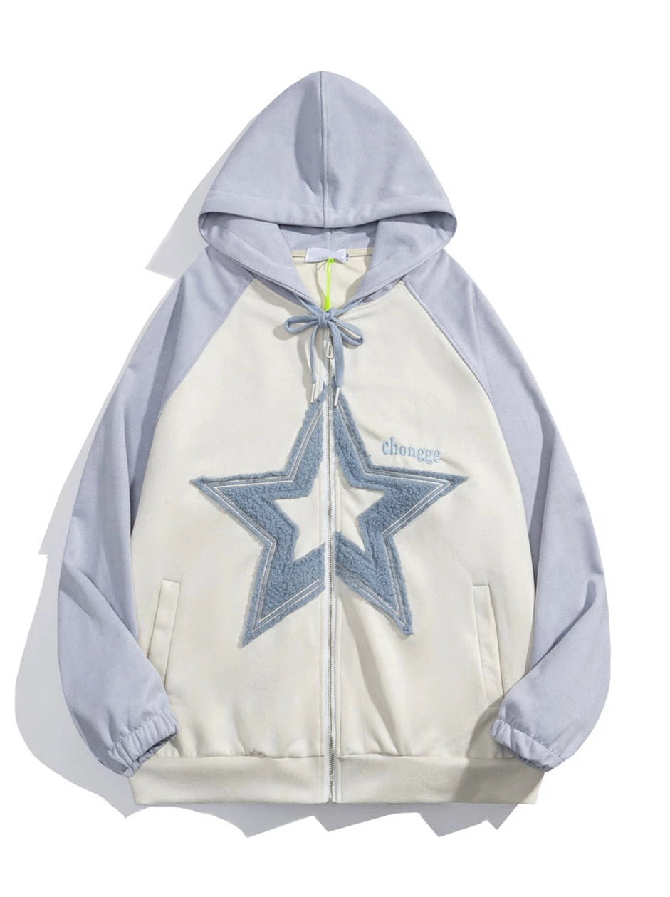 Sturlose Hooded Cardigan Sweatshirt