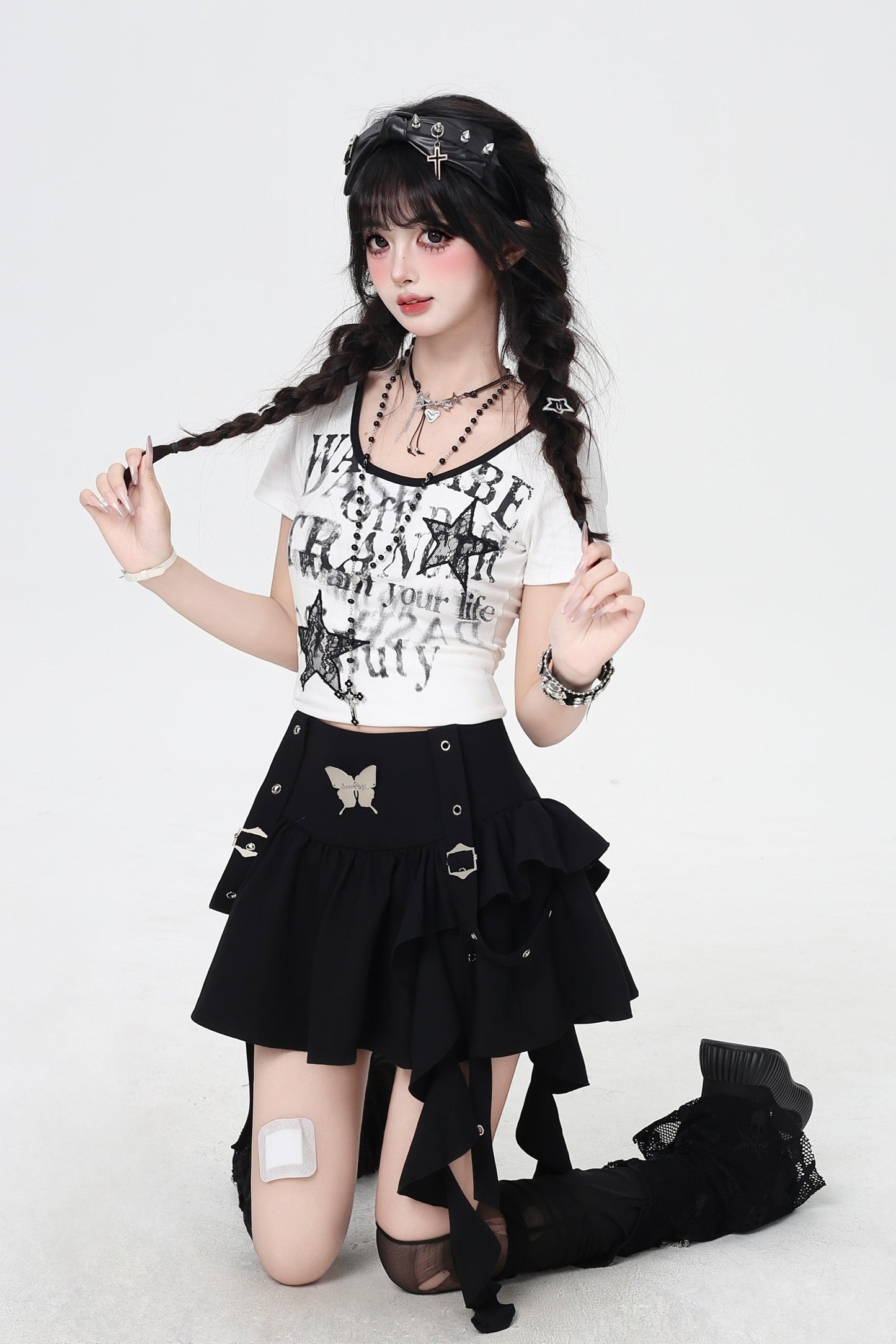 Spicy Butterfly Corset Mini Skirt