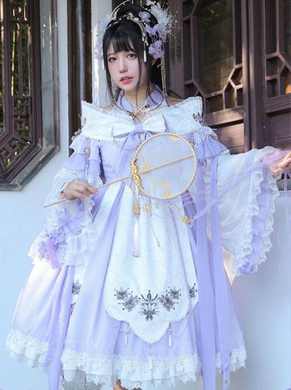 Ribbon China Sweet N'tique Lolita Suspender Dress