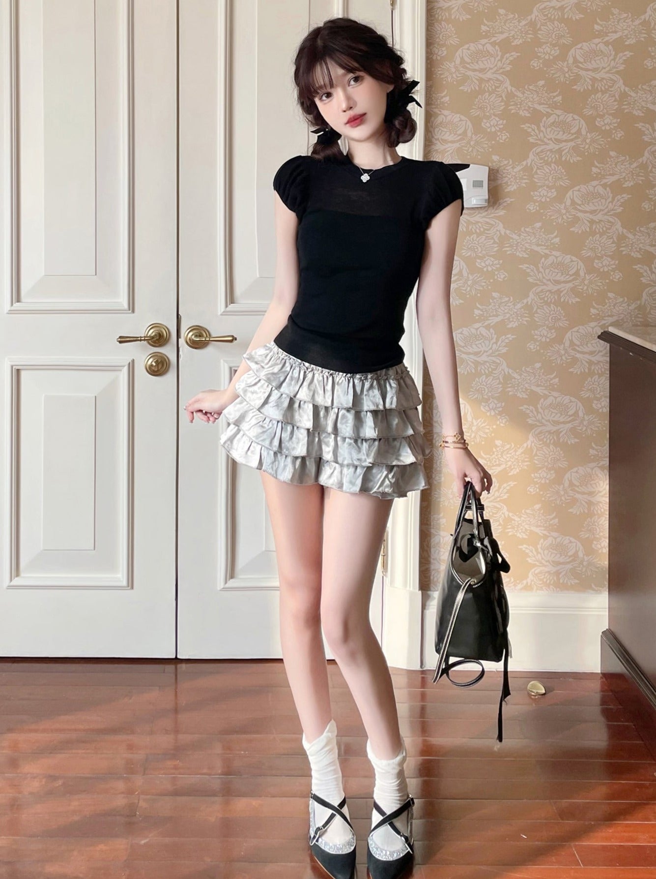 Summer Girl Milk White Cake Skirt