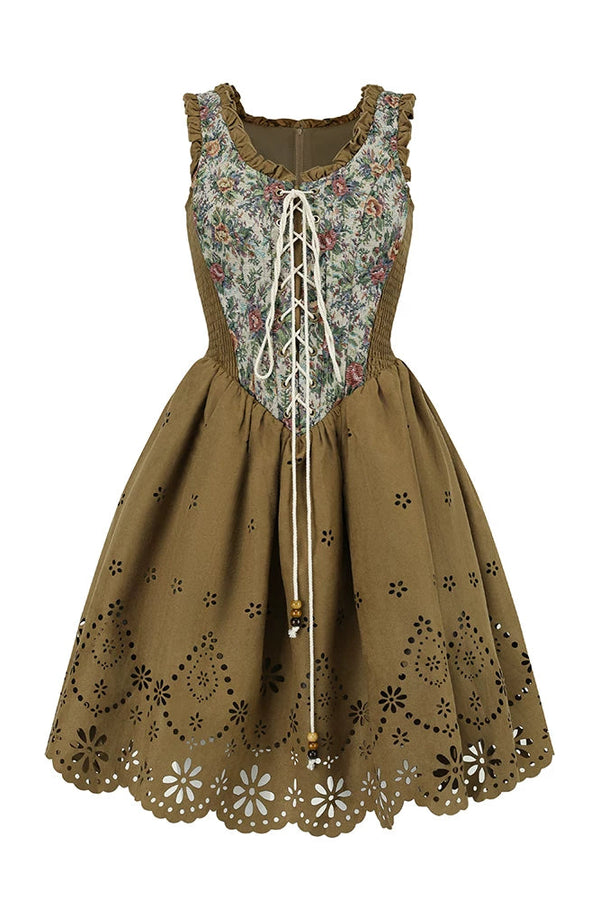 Western Suede Vest Dress