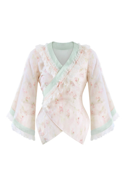 和デザイントップス+ケーキスカート+リボンベルト