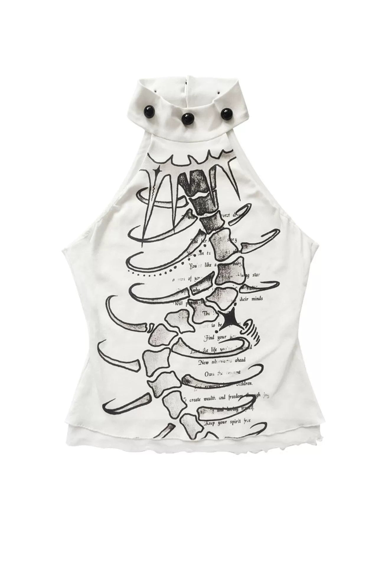 Y2Kノースリーブハイネックトップス