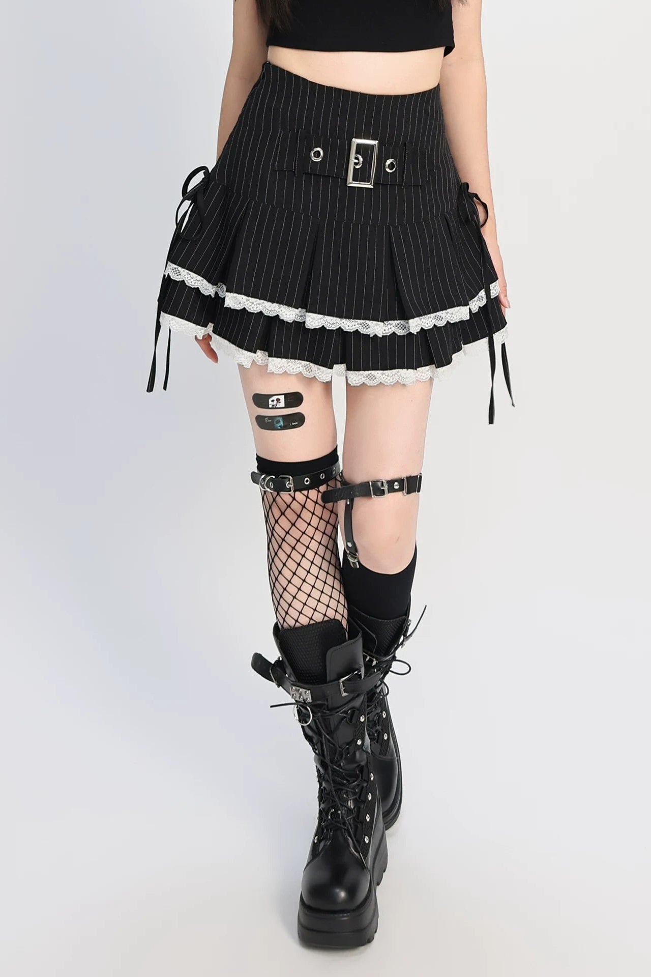 Dark Sweet Lace-Up Skirt