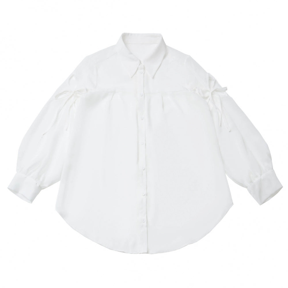 シフォンチャイナシャツ＋キャミソール＋ショートスカート＋ロングスカート＋レッグウォーマー