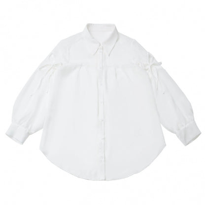 シフォンチャイナシャツ＋キャミソール＋ショートスカート＋ロングスカート＋レッグウォーマー