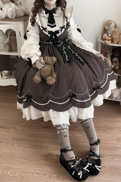 [Reservation Product] Doll Feeling Sweet Bow Ruffle Lolita Dress