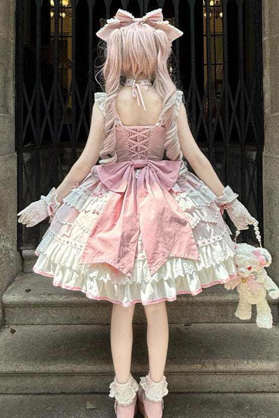 [Pre-order product] Lily's Tea Party Antique Lolita Dress Complete