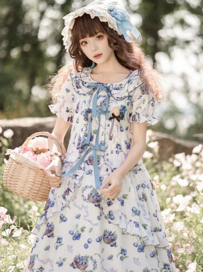 [Reservations] Berry Basket Summer Lolita Dress + Corsage + Vest