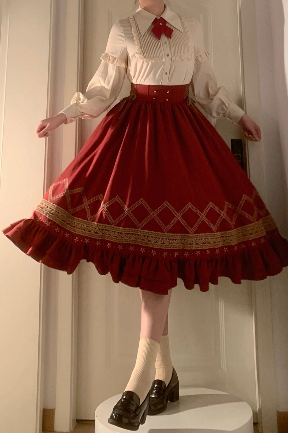 クラシカルレトロフレアロリータスカート