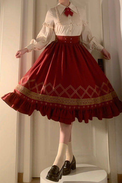クラシカルレトロフレアロリータスカート