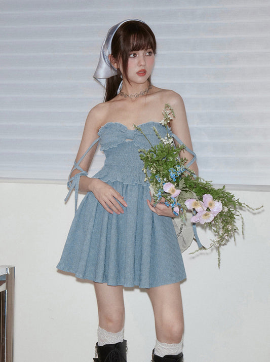 Pleated Textured Dress Romantic Dress