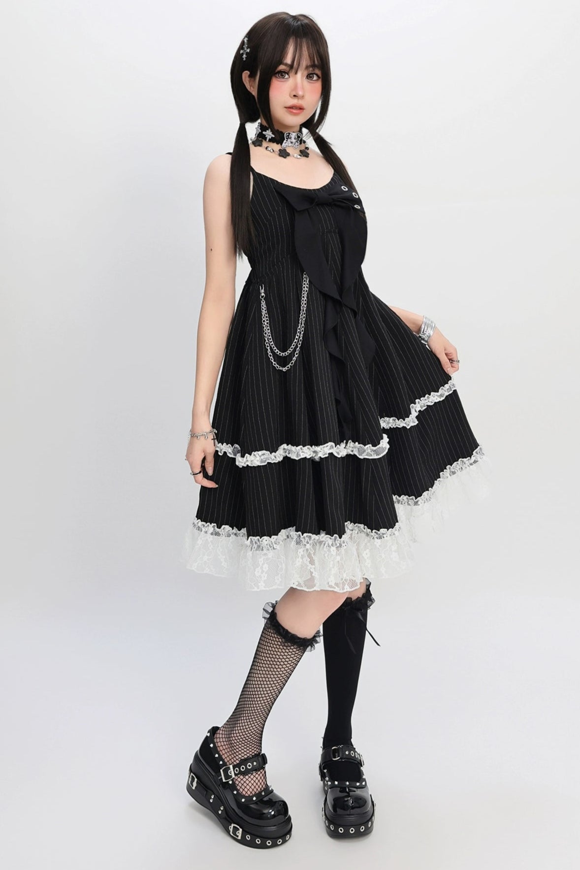 地雷レースキャミソールワンピース