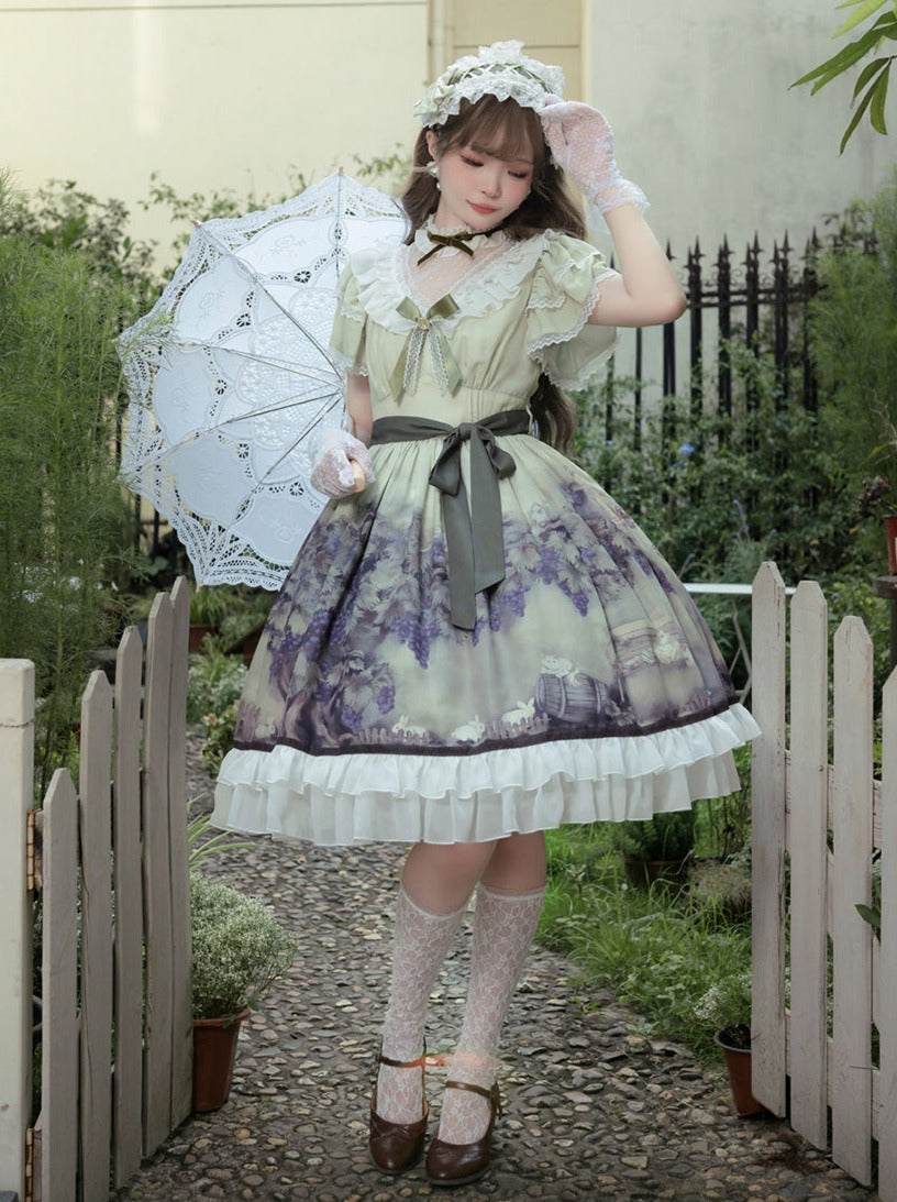 Retro Flower Vineyard Lolita Dress