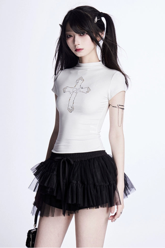 クロス ハーフスリーブ Tシャツ