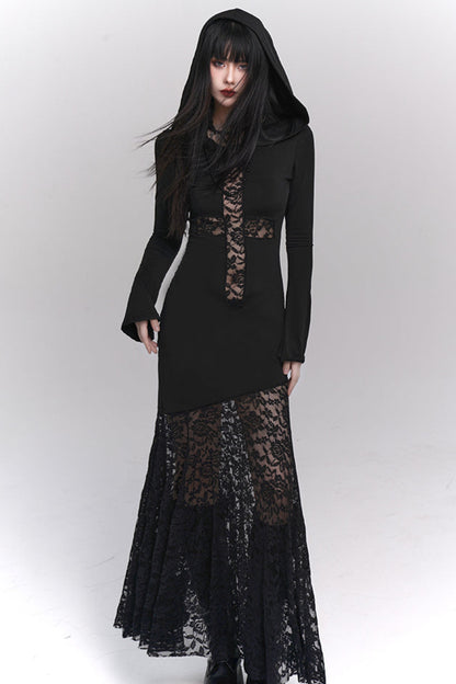 Lace Tight Mode Long Dress