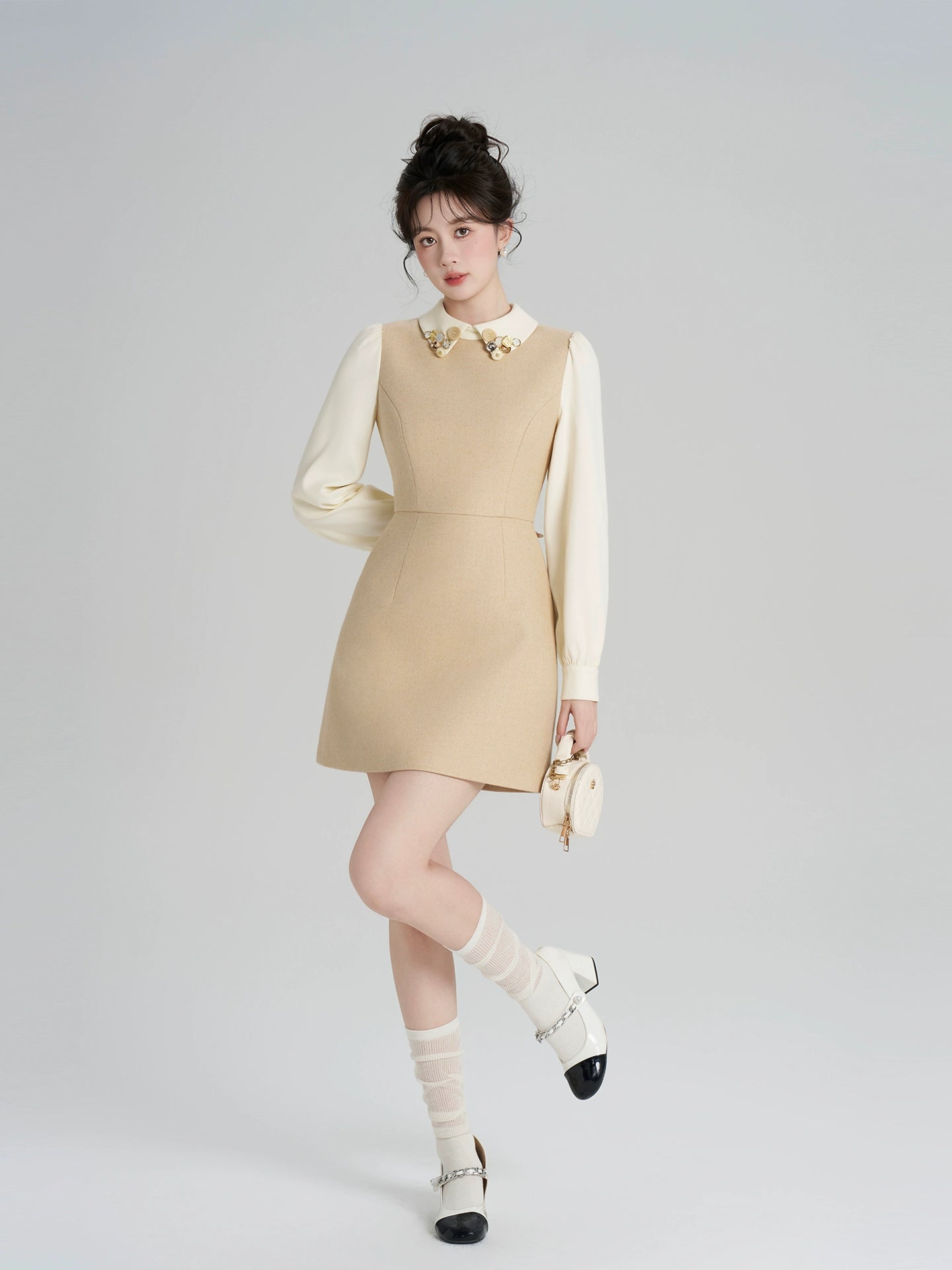 リッチガールパッチワークドレス