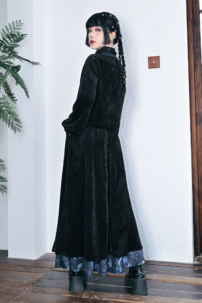 チャイナダークデザイントップス