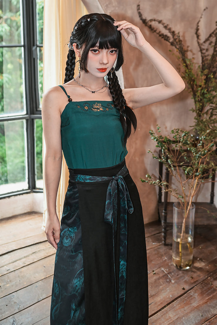 Dark Retro China Sleeveless Piece Setup