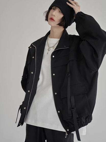 Luz Stand Collar Functional Work Jacket