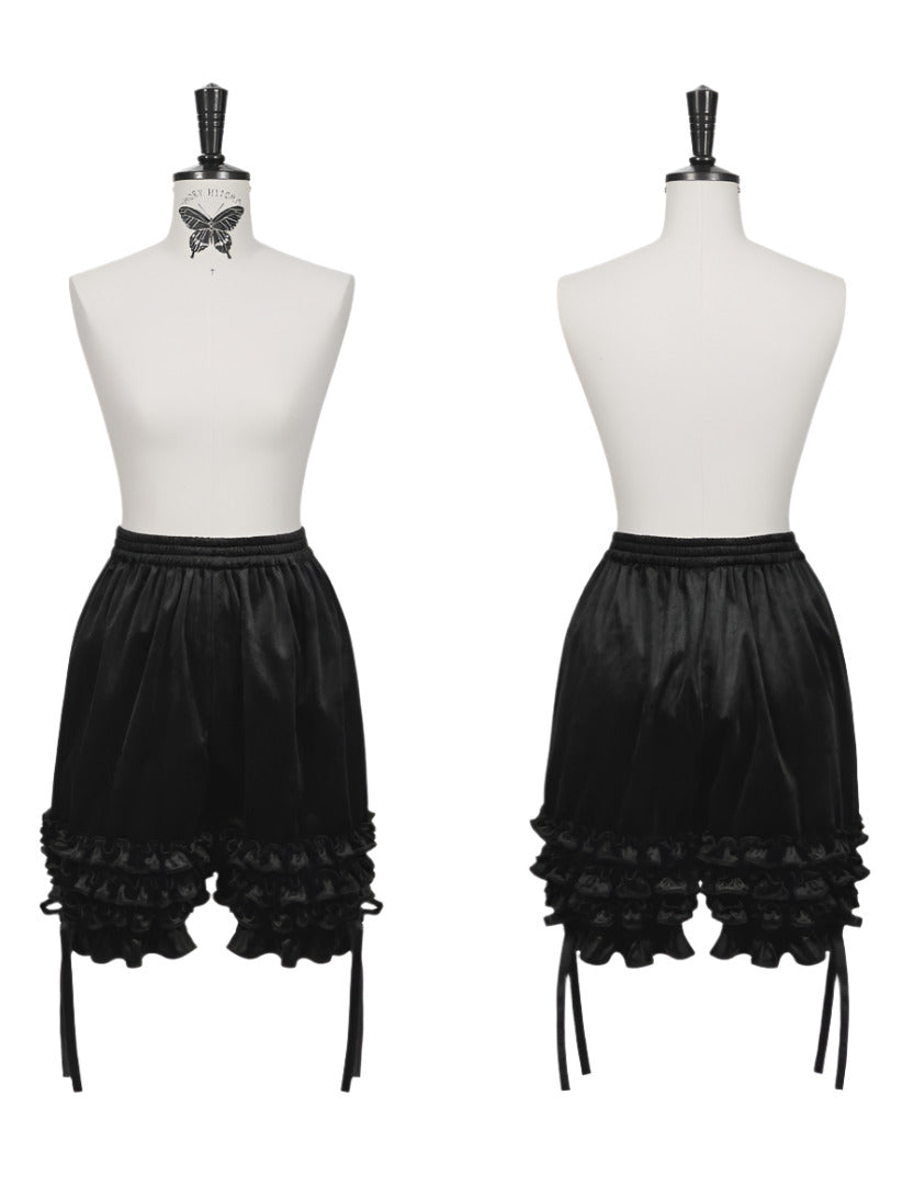 Valerie Dark Gothic Black Velvet Ribbon Dress Setup