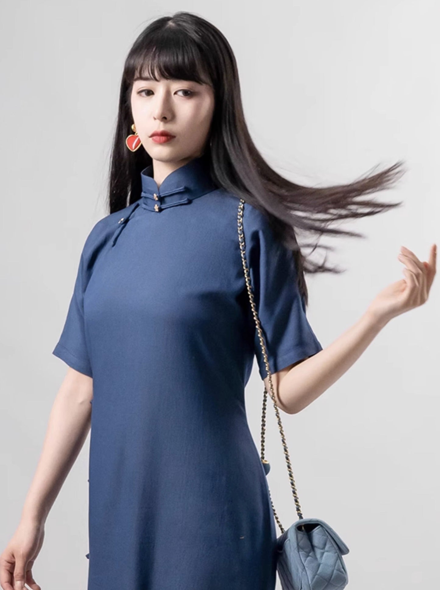 Denim-ism Star Button China Dress