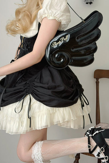【10月28日予約締切】Black/White/Pink/Mint Sparkle Angel Wing Handbag Crossbody Bag
