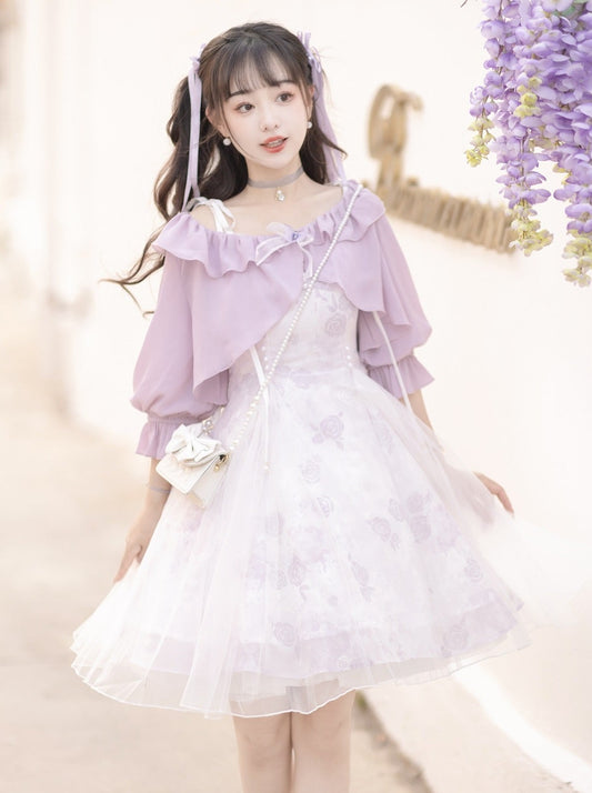 Original authentic Lolita elegant princess dress flower wedding daily sweet Hanfu Han element Lolita dress summer