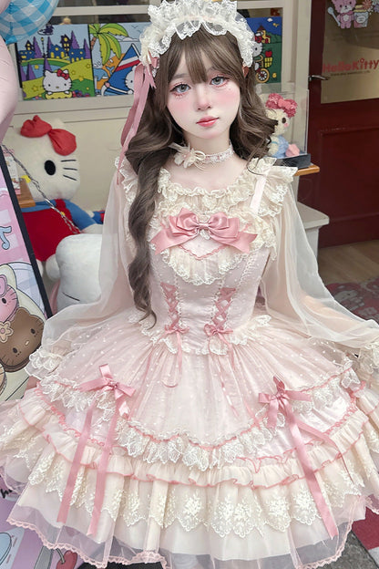 Vestido Lolita con lazo dulce de la casa de caramelos