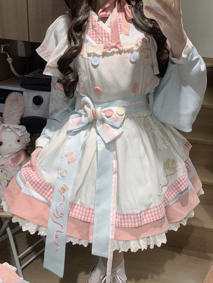 【12月6日予約締切】チャイナロリータエンブロイダリーメイドドレスセット＋ボンネット