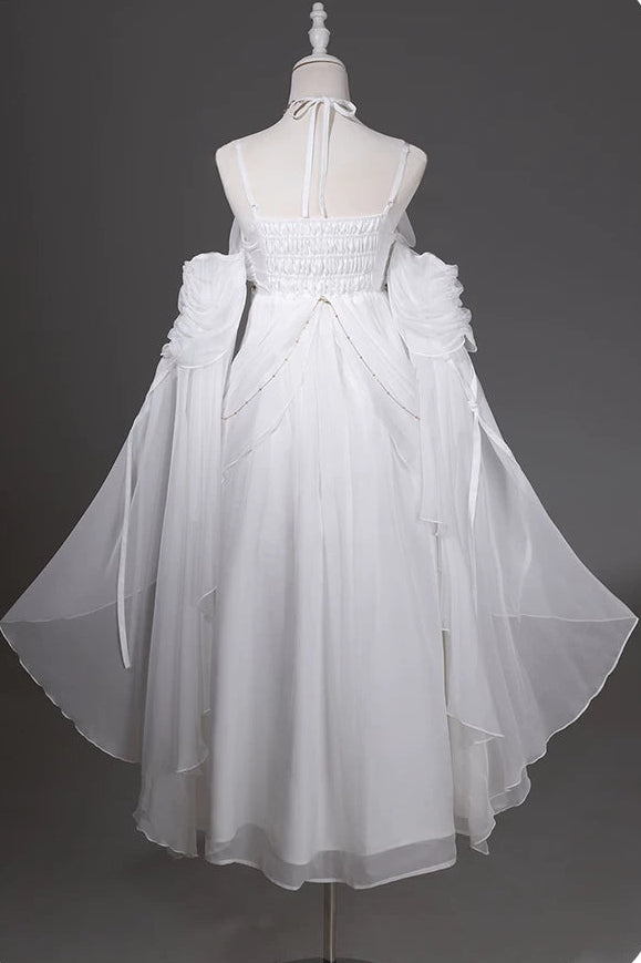 [Vorbestellschluss 14. Juli] Griechische-Göttin-Fantasy-Kleid mit Neckholder und Schalärmeln