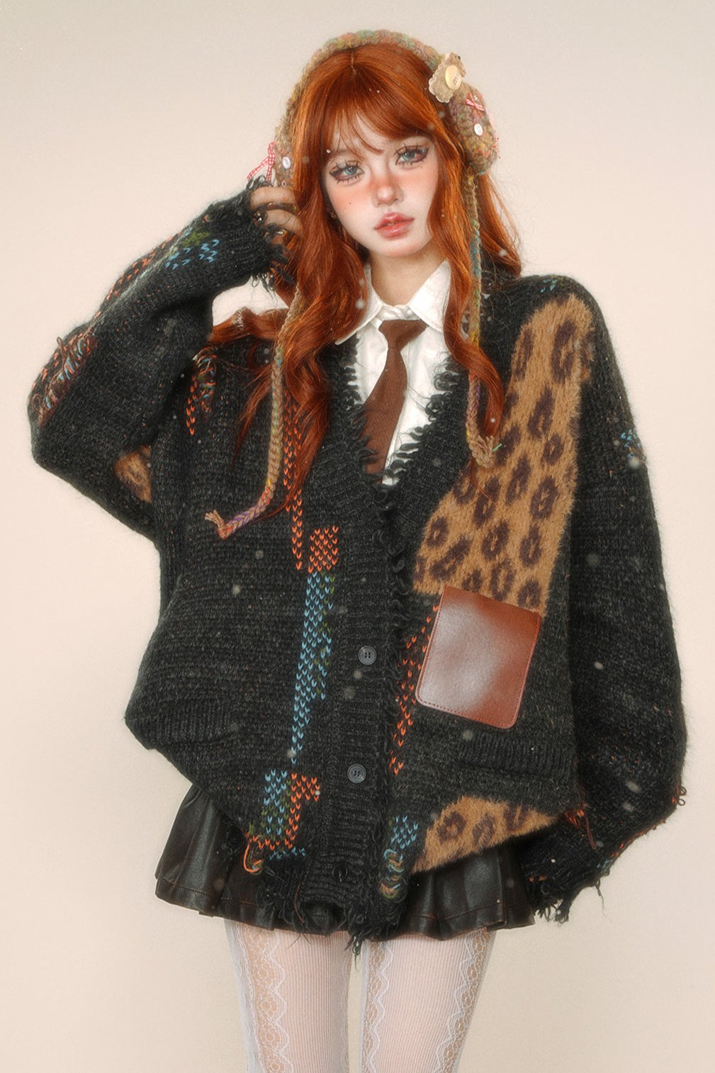 Leopard Printrose Patchwork Workwater Water Jacket