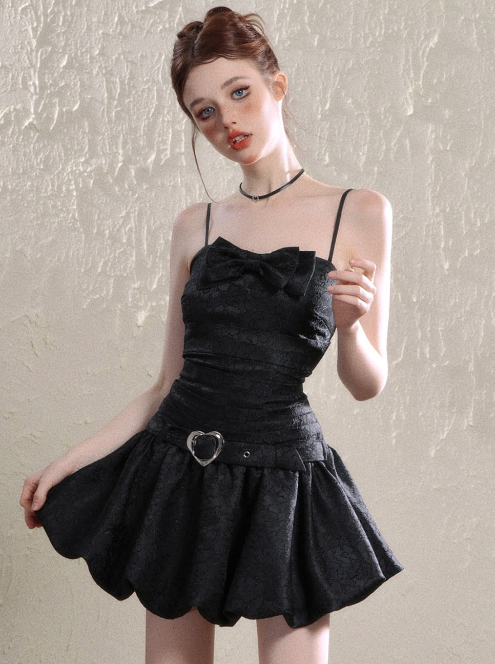 Little Hepburn Black Bow Sling Dress