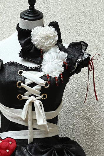 【9月3日予約締切】Gothic Fantasy Ribbon Choker with Playing Card and Bead Motif