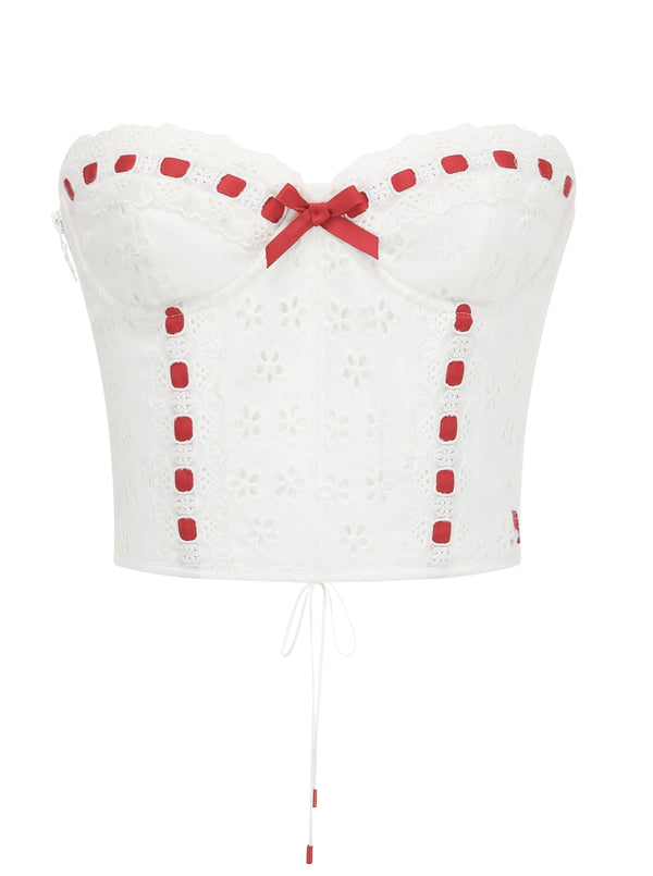 Classic Corset + Ribbon Long Skirt